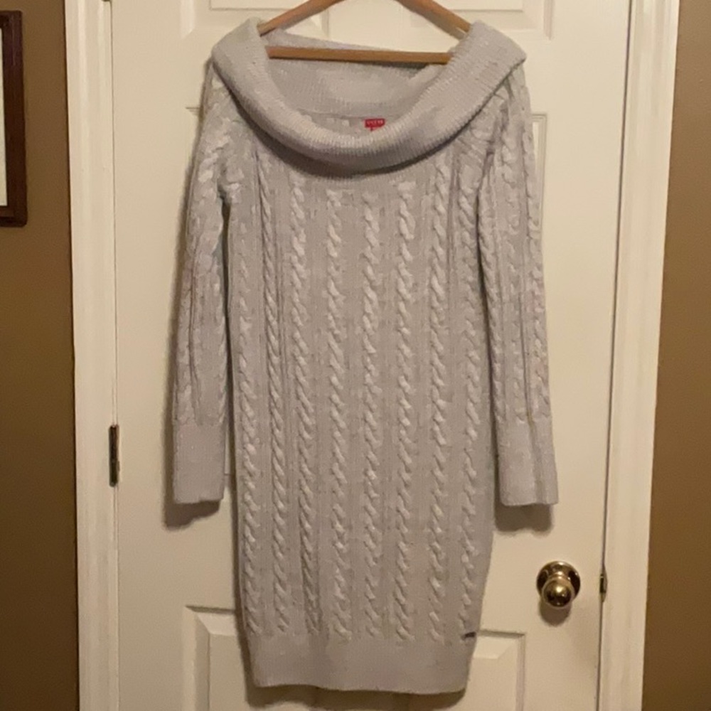 Guess Women’s Iman Cable Knit Sweater Dress Size XL